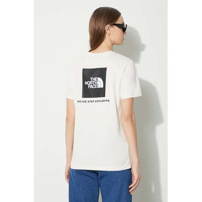The North Face Памучна тениска The North Face W S/S Relaxed Redbox Tee в бежово NF0A87NKQLI1 (NF0A87NKQLI1)