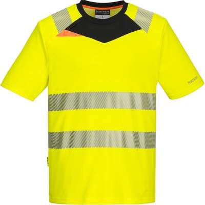 Portwest hi-vis dx413 / Светлоотразителна еластична риза - hv жълто/черно xxxl (dx413ybrxxxl)