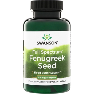 Swanson Pískavice Řecké Seno Fenugreek 610 mg 90 kapsúl