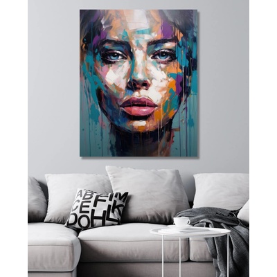 ZUTY Obrazy na stenu - Maľba - portrét ženy Rámovanie: vypnuté plátno na rám, Rozmer: 80x100 cm