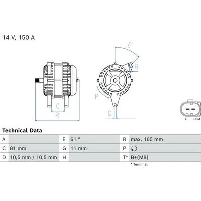 generátor BOSCH 0 986 082 310 BO 0986082310