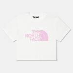 The North Face Къса блуза The North Face Kids Short-Sleeve Cyber Berry Crop Top - Wht/Pnk 9ZT