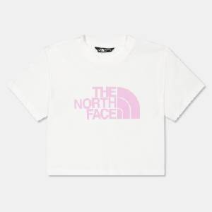 The North Face Къса блуза The North Face Kids Short-Sleeve Cyber Berry Crop Top - Wht/Pnk 9ZT