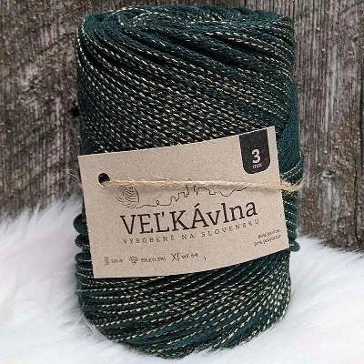 Velká vlna Špagát 3mm Monstera s lurexem