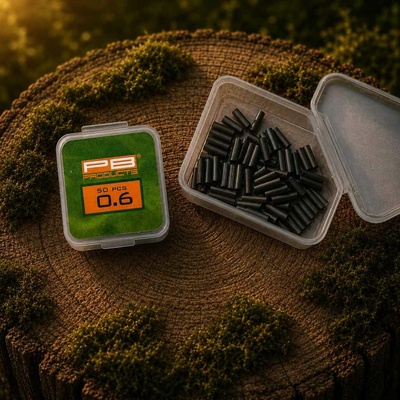 PB Products Double Barrel Crimps 0,6 mm – matná černá 50 ks