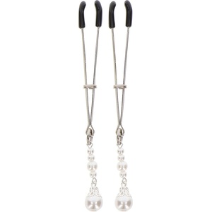 Taboom Nipple Play Tweezers With Pearls Silver