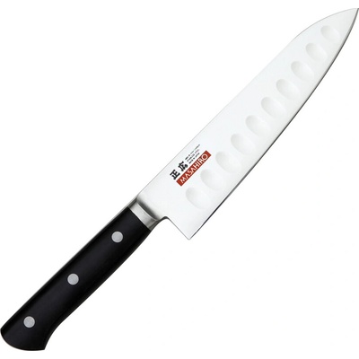 Nôž kuchynský Masahiro MV-H Chef Dimple 180 mm - strieborný-čierny
