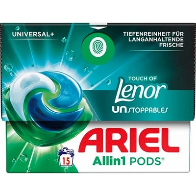 Ariel Pods + Lenor Unstoppables 3v1 prací kapsle 15 ks