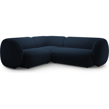 Micadoni Син кадифен ъглов диван (ляв ъгъл/L форма) Kate - Micadoni (MIC_LC_L_44_F1_KATE2)