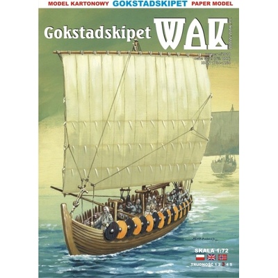 Papierový model Gokstadskipet snekkar+ doplnok plachta