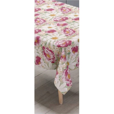 Obrus PVC 100A, metráž, 20 m x 140 cm, margarétky a ruže, IMPOL TRADE