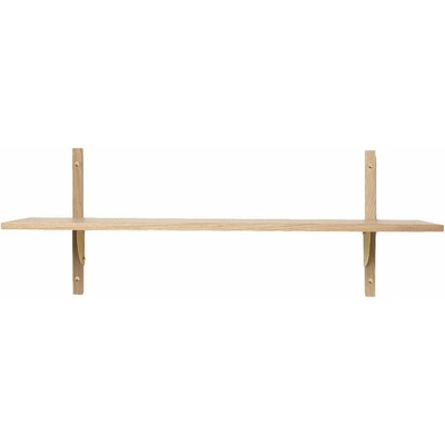 Ferm Living Polica Sector Shelf L/S, natural oak/brass