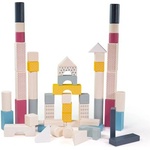 Bigjigs Toys Цветен дървен конструктор (34044)