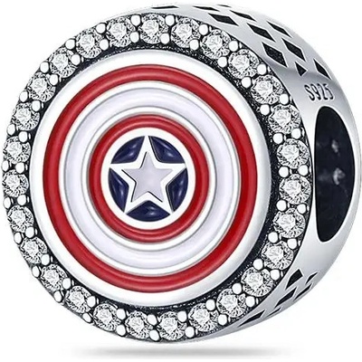 P&J Jewellery Stříbrný přívěsek Štít Kapitána Ameriky SBA12