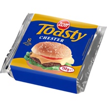 Zott Toasty Tavený plátkový sýr s Chesterem 8 x 18,75g 150 g