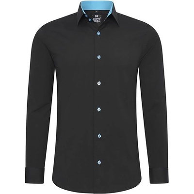 Rusty Neal košile pánská R-44 dlouhý rukáv slim fit černá