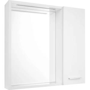 SAPHO Zoja - Огледален шкаф с осветление, 60x60x14 см, 1 врата, десен, бял 45022S (45022S)