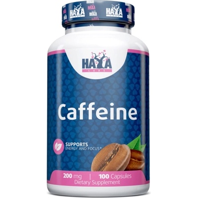 Haya Labs Caffeine, 200 mg, 100 капсули, Haya Labs