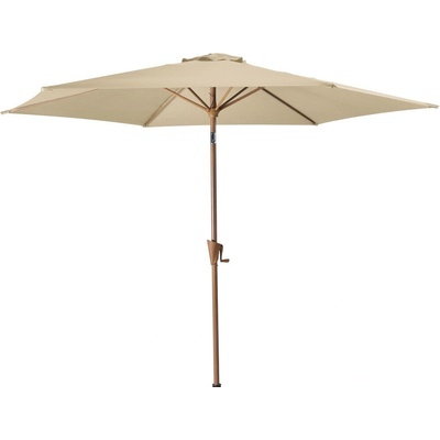 ROJAPLAST Slunečník zahradní naklápěcí WOOD, 300 cm, béžový