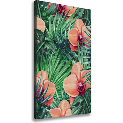 Vertikálny foto obraz na plátne Orchidea a palmy 50x100 cm