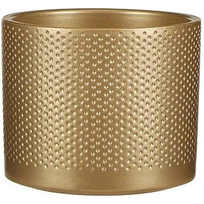Mica КАШПА КЕРАМИЧНА КРЪГЛА era Ø15х13см ЗЛАТО (1059868)