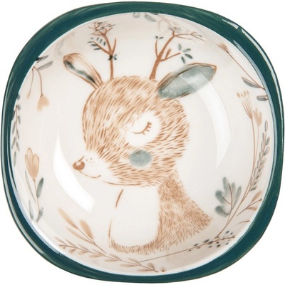 Clayre & Eef Béžová keramická miska se srnečkem Deer 10 x 10 x 5 cm 125 ml