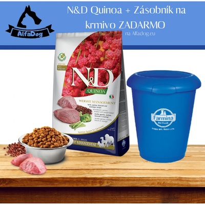 N&D Quinoa Grain Free Dog Weight Mngmnt Lamb & Broccoli 7 kg