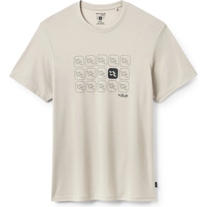 Rab Мъжка спортна тениска Rab Crimp Repeat Tee Sport shirt - Pebble (216-7516-0414)
