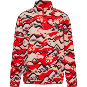 Jack Wolfskin Дамски поларен пуловер Jack Wolfskin Women's Paw Era 100 Print Halfzip Fleece jumper - Mountain Paw Siren Red - размер XS (105-7189-0311)