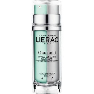LIERAC Двуфазен концентрат против несъвършенства ден&нощ , Lierac Double Concentrate 2x Sebologie Persistent Imperfections Resurfacing 30ml