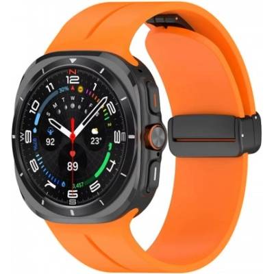 Силиконова каишка Silicone Magnet Black Buckle за Samsung Galaxy Watch Ultra 47мм