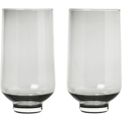 Blomus Set 2 skleniček FLOW kouřové sklo 400 ml
