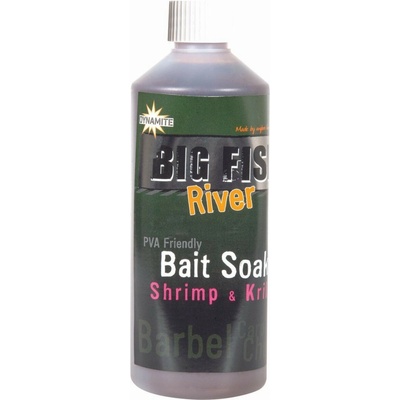 Booster Dynamite Baits Big Fish River Bait Soak 500ml Shrimp & Krill