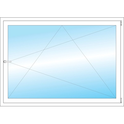 OKNA HNED Plastové okno 152x109 cm (1520x1090 mm) bílé otevíravé a sklopné pravé