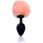  Plug-Jewellery Silicon PLUG - Bunny Tail - Black-Peach