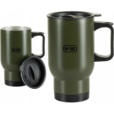 M Tac termohrnek s víčkem nerezová ocel 450 ml olivový