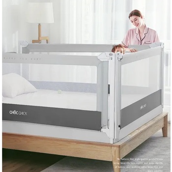Choc Chick Zábrany na manželskú posteľ Monkey Mum Popular 120 cm - svetlo sivé