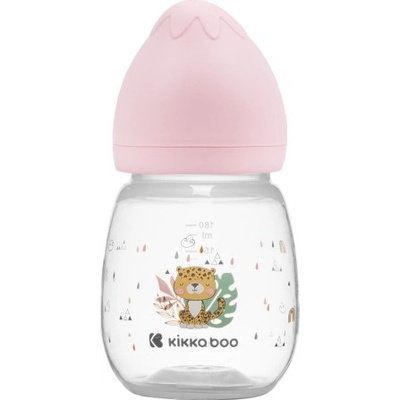 KikkaBoo dojčenská fľaša Savanna Pink 180ml