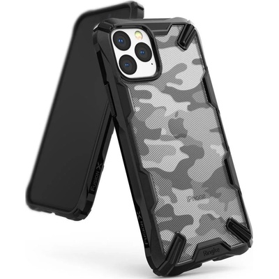 Ringke Противоударен Хибриден Калъф за iPhone 11 Pro, Ringke Fusion X Camouflage Case, Черен (8809688891564)
