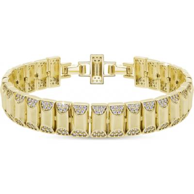 Biju DUBAI 2961 pozlacený náramek 14k zlatem se zirkony 2002961