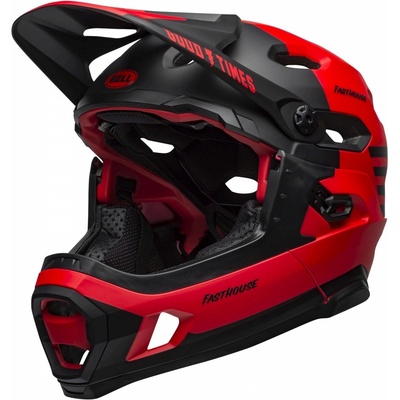 Bell Super DH Spherical Matt/Gloss Red/Black Fasthouse 2024