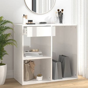 vidaXL Козметичен шкаф, бял гланц, 80x40x75 см, инженерно дърво (808843)