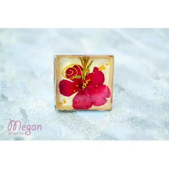 Meganflo Пръстен квадрат "Червена вербена