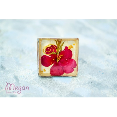 Meganflo Пръстен квадрат "Червена вербена