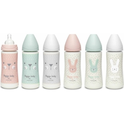 Suavinex premium láhev na kaši Hygge králík růžová 360ml