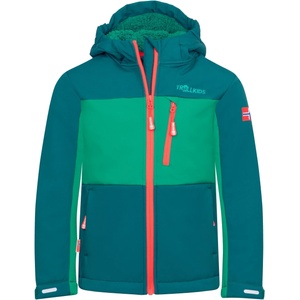 TROLLKIDS Детско софтшел яке Trollkids Kid's Bergsfjord Winter Softshell Jacket - Midnight Petrol / Dark Cyan - размер 176 (EU) (703-4002-0520)