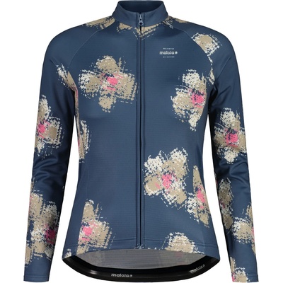 Maloja Дамска фланелка с дълъг ръкав за колоездене Maloja Women's SundaM. 1/1 Cycling jersey - Dusty Blue Joy (156-3052-0213)
