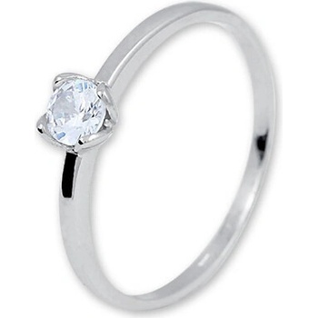 Soliter Zásnubný prsteň z bieleho zlata so zirkónom 226 001 01077 07