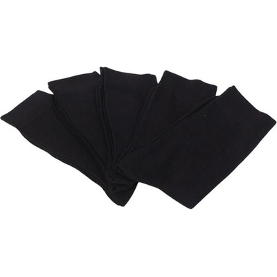 Памучен комплект мъжки чорапи в черно - пет чифта