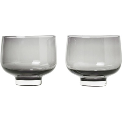 Blomus Sklenice na vodu FLOW kouřové sklo 2 x 220 ml